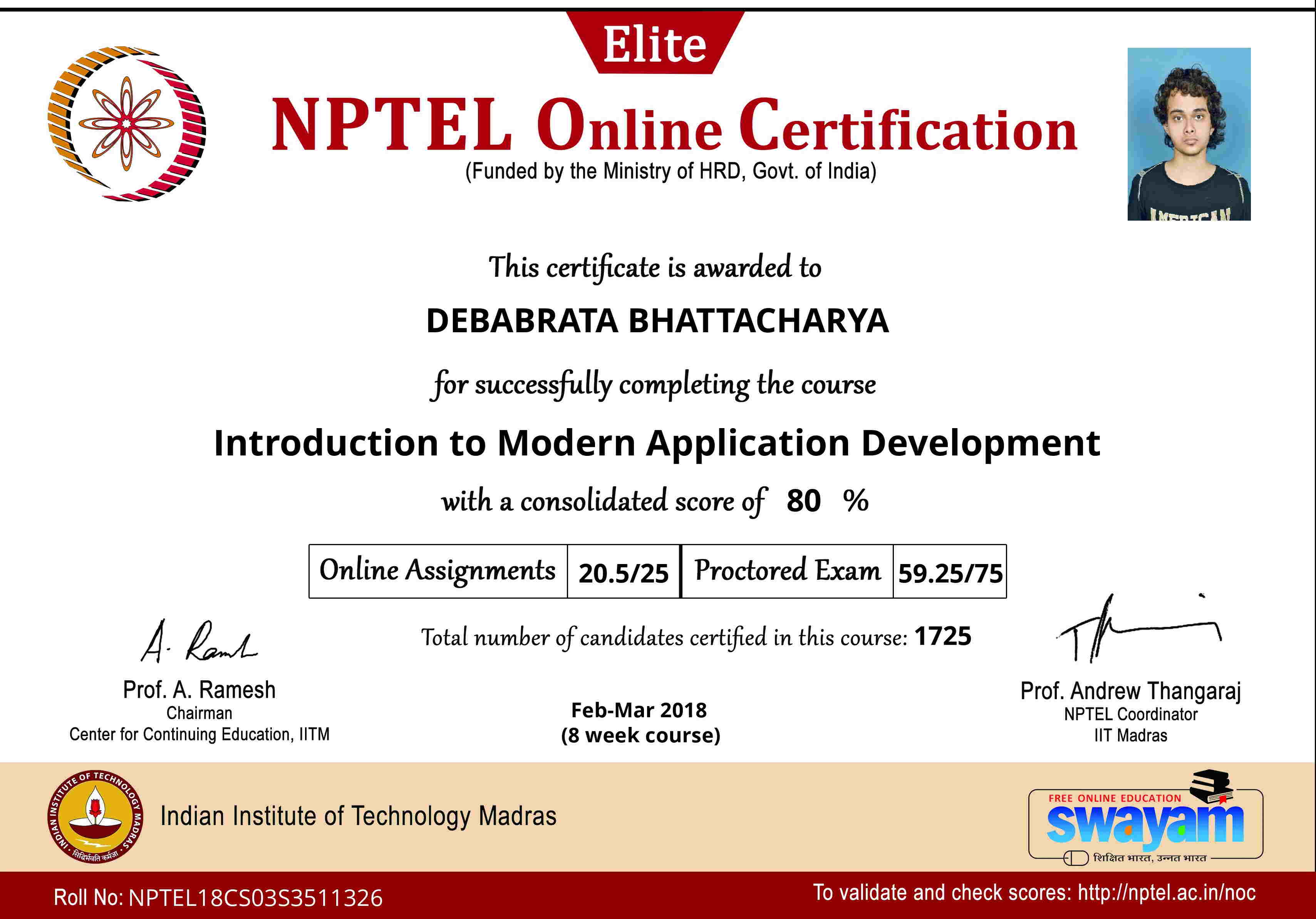 NPTEL Introduction to Modern Application Development