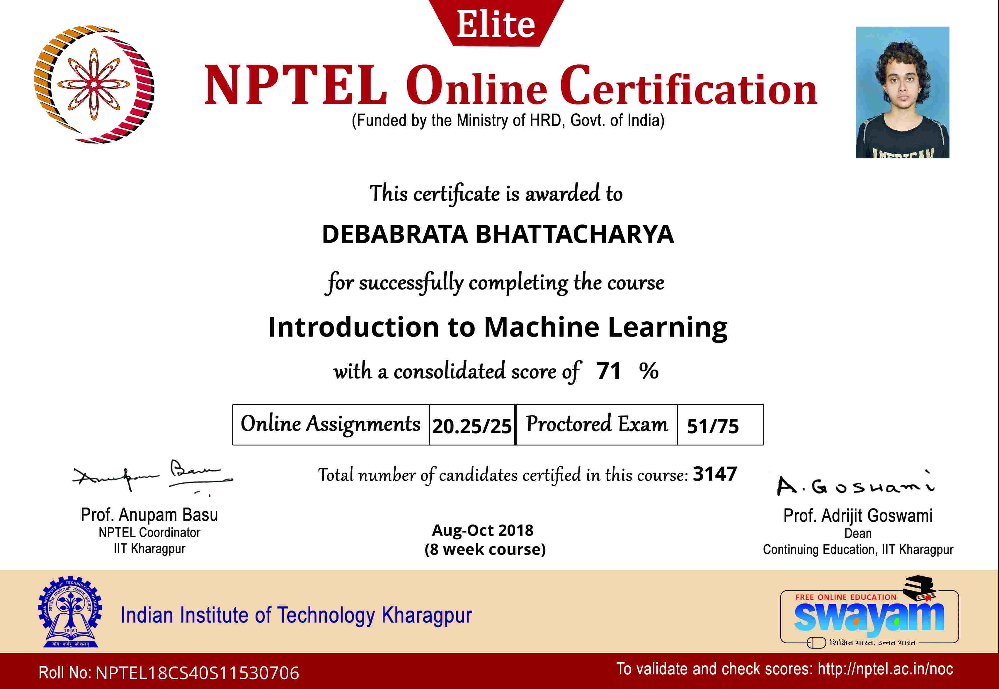 NPTEL Introduction to Machine Learning